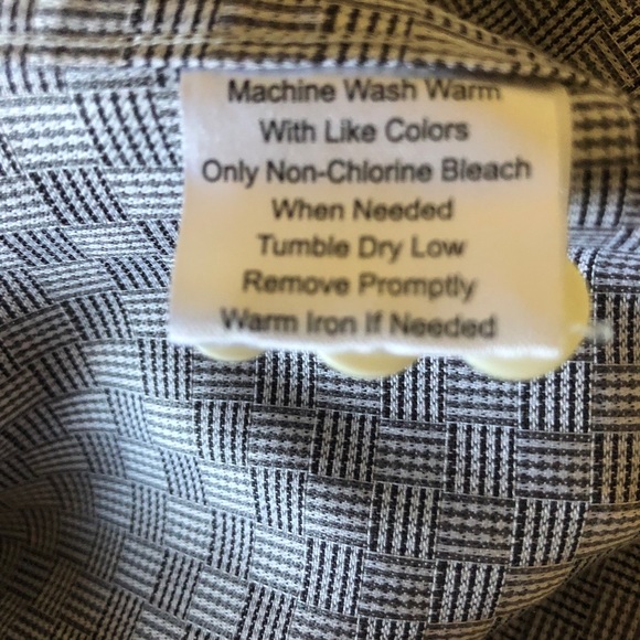 Pronto Uomo Non-Iron Black & Gray Shirt XL - Picture 4 of 4